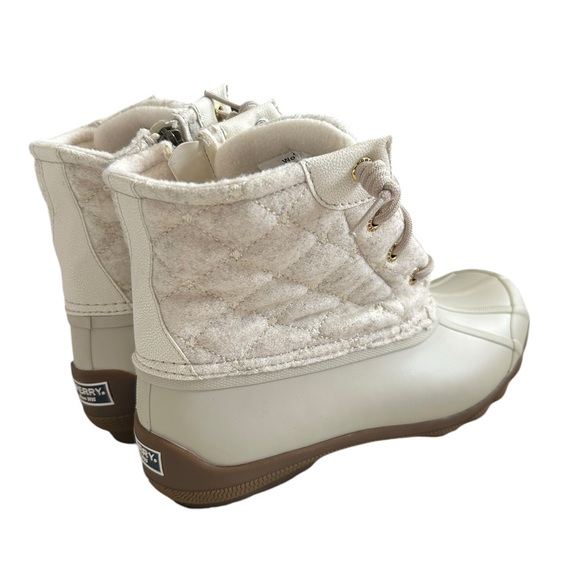 NEW Women’s Sperry Syren Gulf Wool Quilt Ivory Boots SZ 8.5 - Picture 8 of 10